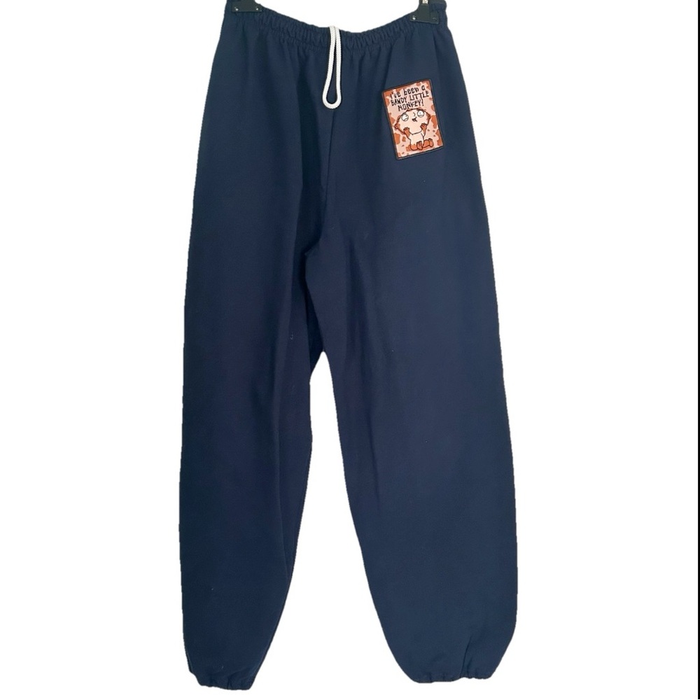 Family Guy Stewey Navy Blue Sweatpants with Drawstring Elastic Waist Ankles Cool